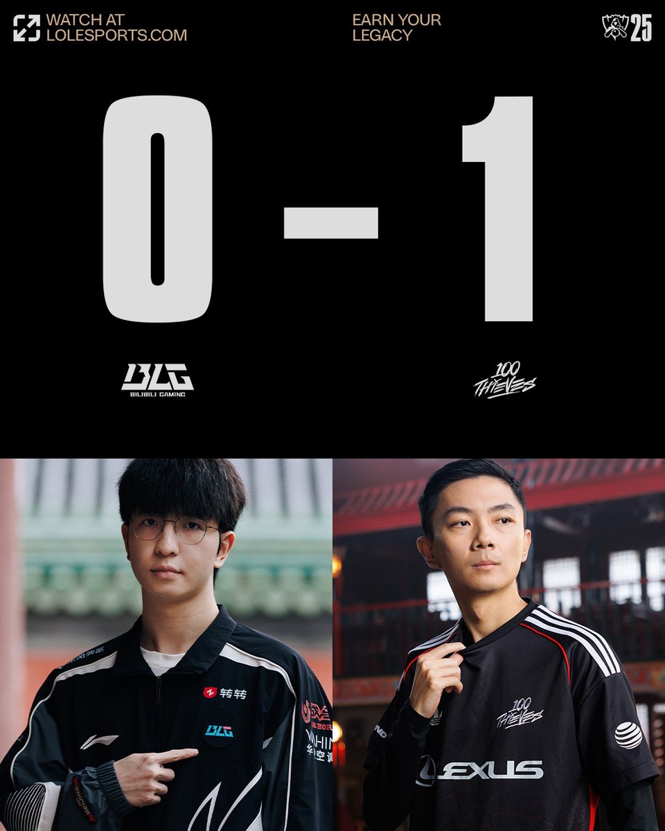 That just happened.

#Worlds2025 / #100TWIN