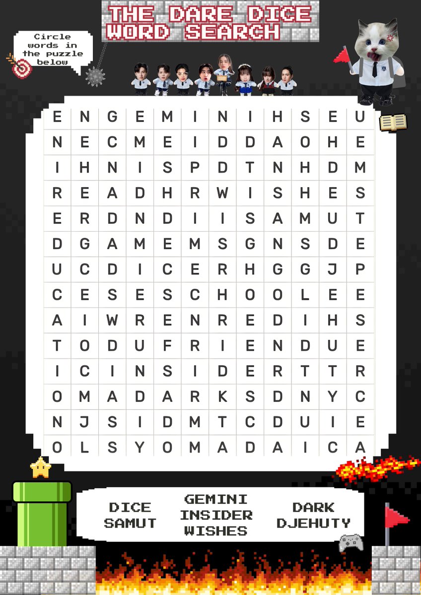 callmem4may's tweet image. (RT+MENTION) แจก 100 / 2 คน

🧿✨ WORD SEARCH 
                เกมปริศนาในห้องหมายเลข99.99 จุ๊มุแจกโจทย์ให้ผู้เล่นวงกลมคำปริศนาให้ครบ 7 คำ เพื่อหาทางออก ⏳💍

GEMINI IS SAMUT TDD EP6

#TheDarkDiceSeriesEP6