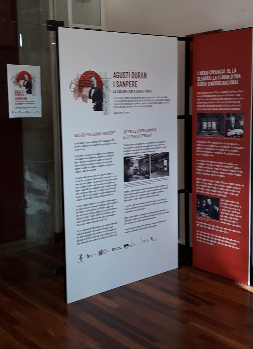 acsegarra1's tweet image. #AnyDuraniSanpere 
Espai expositiu &quot;Agustí Duran i Sanpere. La cultura com a servei públic&quot; a l&apos;@acsegarra1 
#arxius #XAC #PaisArxius @patrimonigencat @paeriacervera @ccsegarra @museudecervera @BiblioCervera @LluisBellas 
📸@jordiprat2  @acsegarra1