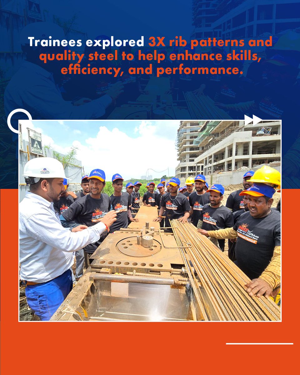shreetmtpremium's tweet image. On 20th September 2025, bar benders and centering workers gathered in Kollur, Hyderabad, for a hands-on training session focused on safety, efficiency, and skill enhancement. 

#ShreeTMT #EventPost #Educational #Training #Construction #Building