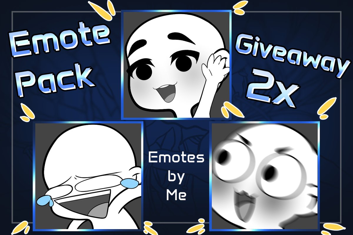 【 2x 3er Emote Packs Giveaway 】

Das einzige was ihr tun müsst:
Schickt euer PNG in die Kommentare, liket und retweetet den Post!
Ihr MÜSST die folgenden Punkte oben tun, nur liken und retweeten reicht nicht!

Ihr habt bis zum 20.10.25 23:59 Uhr Zeit!