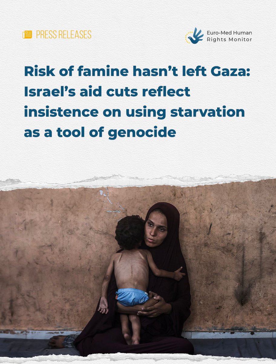The risk of famine and malnutrition, and their devastating consequences, remains present in the Gaza Strip despite the entry into force of the ceasefire agreement. The limited quantities of goods and aid allowed into Gaza represent only a fraction of actual needs and fall far