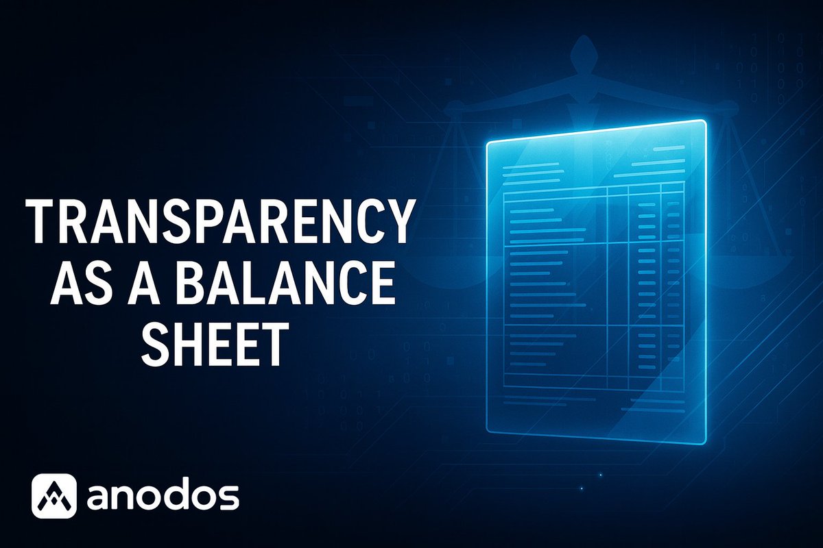 digitalag3don's tweet image. What if transparency were your balance sheet?🤔

Institutions demand trust, and blockchain delivers it — line by line, block by block.🕶️

Welcome to the next era of verifiable decentralized finance with #Anodos!🔍Because transparency isn’t optional in Web3.

#DeFi #DLT #Crypto