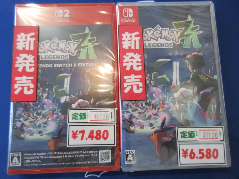 本日発売のゲームソフトが入荷しています❗️

｢Pokémon LEGENDS Z-A｣

大人気タイトルの続編がついに発売です
ぜひお買い求めください😃

#ポケモンレジェンズ 
#NintendoSwitch2 
#NintendoSwitch