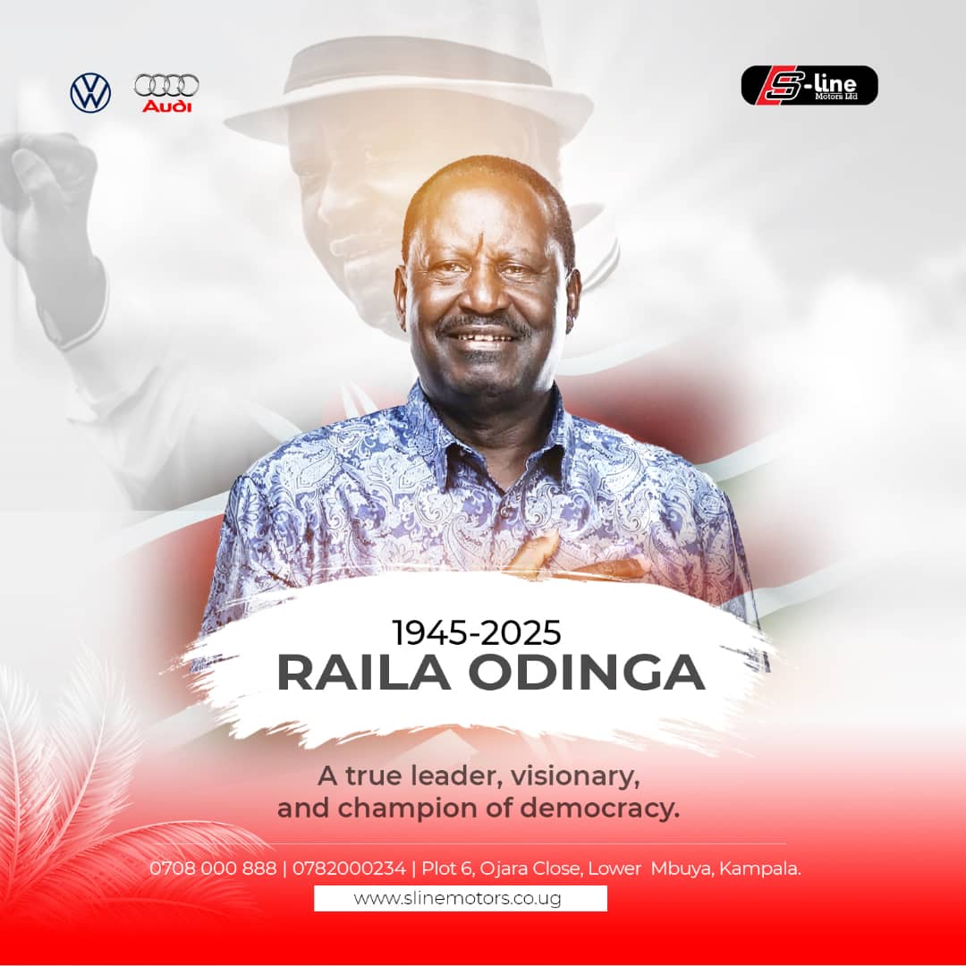 S-Line Motors Ltd joins the nation of Kenya in mourning the passing of Rt. Hon. Raila Amolo Odinga , a visionary leader, statesman, and true champion of democracy.

Your legacy will forever inspire generations.
🕊️ Rest in Peace, Baba.

#RailaOdinga #RIPRailaOdinga #Kenya