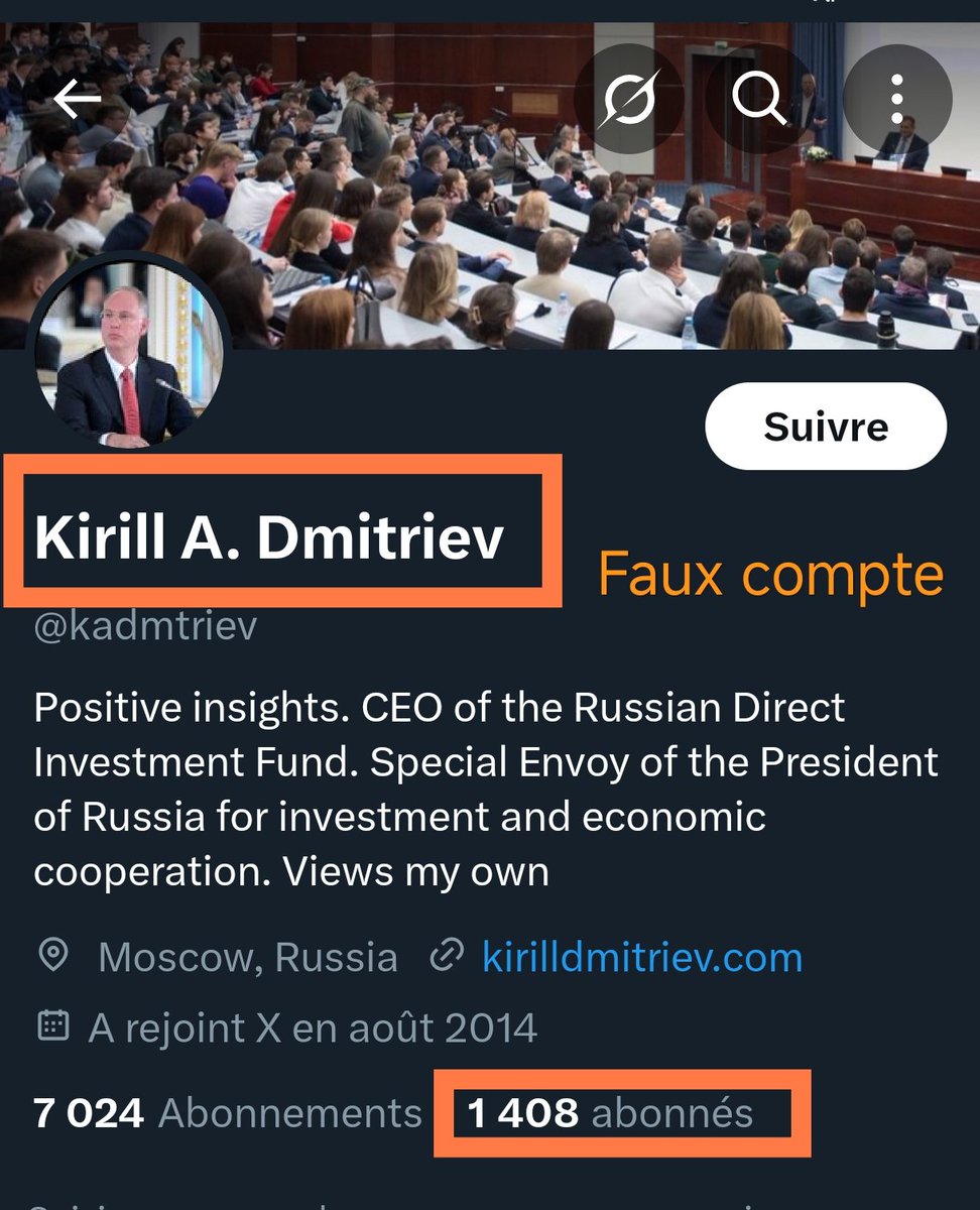 Le Décapsuleur (@lastqman) on Twitter photo Concernant le compte X de l'envoyé russe auprès des États-Unis <a href="/kadmitriev/">Kirill Dmitriev</a>. Soyez attentifs Concernant le compte X de l'envoyé russe auprès des États-Unis <a href="/kadmitriev/">Kirill Dmitriev</a>. Soyez attentifs