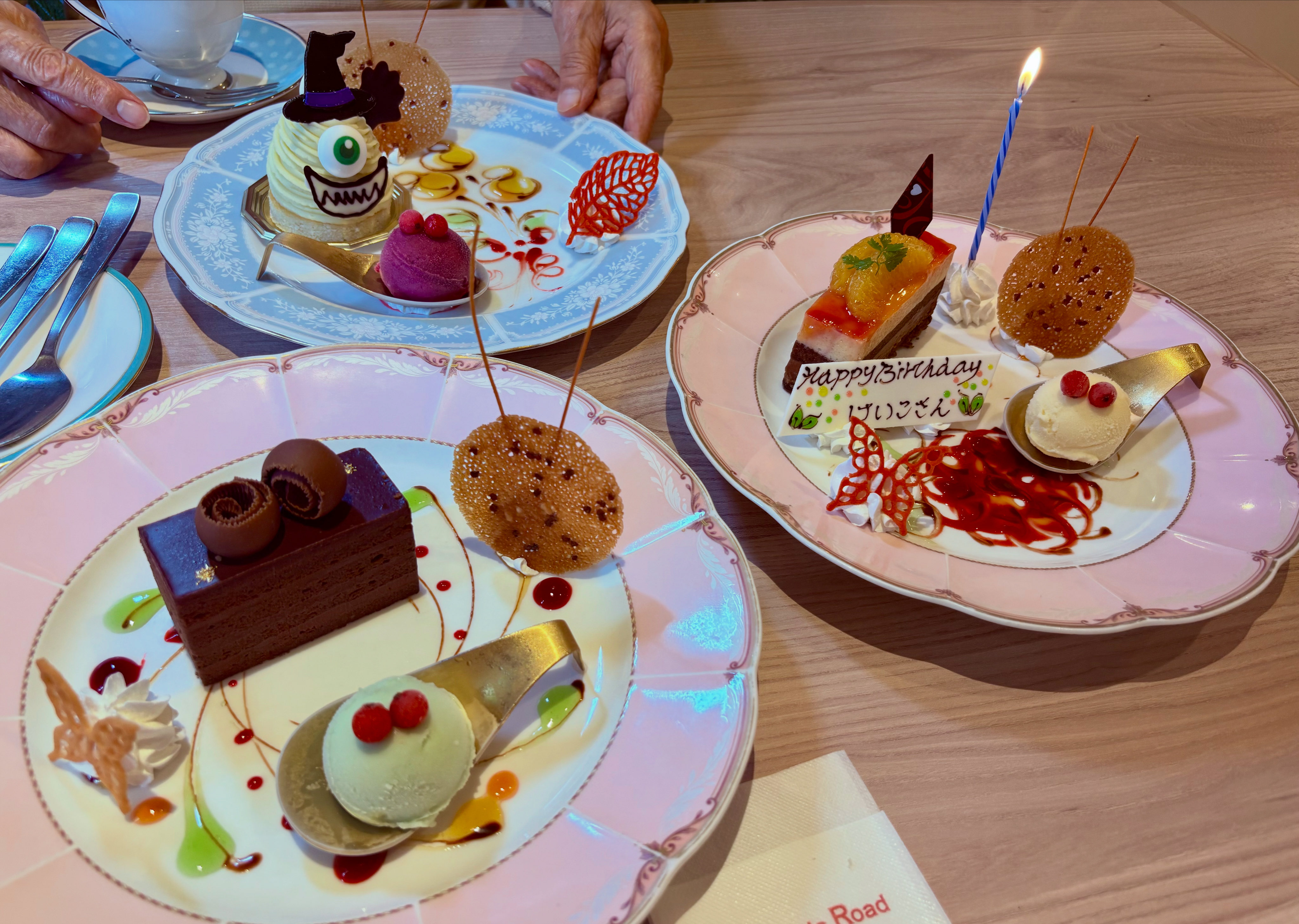 【mikeNeCo さま】old arabia ❀ ribbon ケーキプレート mikeNeCo さま】old arabia ❀ ribbon ケーキプレート