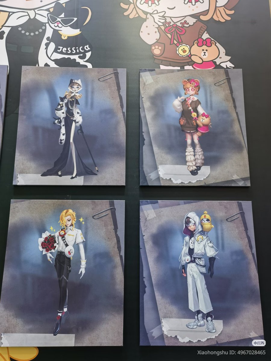 idvclue's tweet image. [ Identity V x LINE FRIENDS Crossover Scrapped Designs ]

Below are images of scrapped designs from the LINE FRIENDS crossover, shared by people today at the China Licensing Expo in Shanghai.

• Guard 26 as PANGYO
• &quot;Knight&quot; as JAMES
• Seer as MOON
• &quot;Disciple&quot; as JESSICA
•…