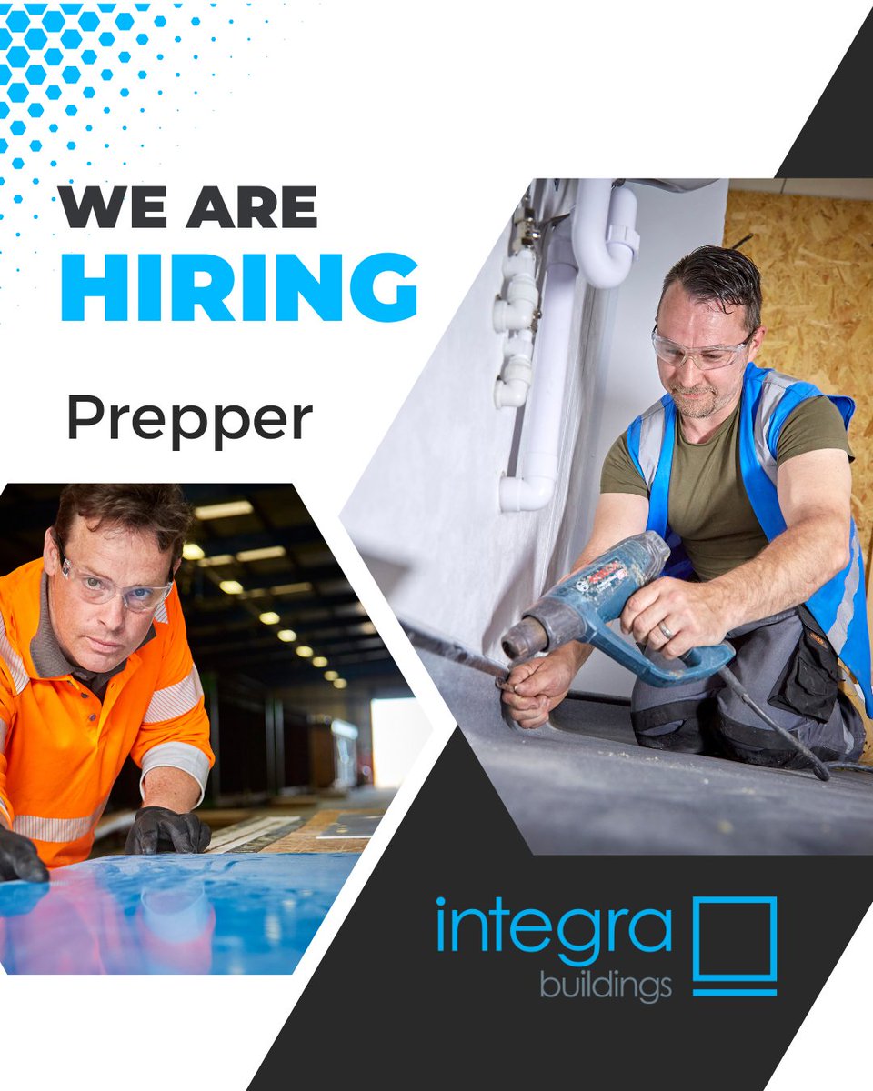 IntegraBuild's tweet image. We&apos;re hiring! 📣

We&apos;re looking for a talented prepper to join our growing team.

It&apos;s an opportunity to join an innovative company which is pushing boundaries in modular construction.

For details, and to apply, visit: bit.ly/4fFok5T

#MakeItModular