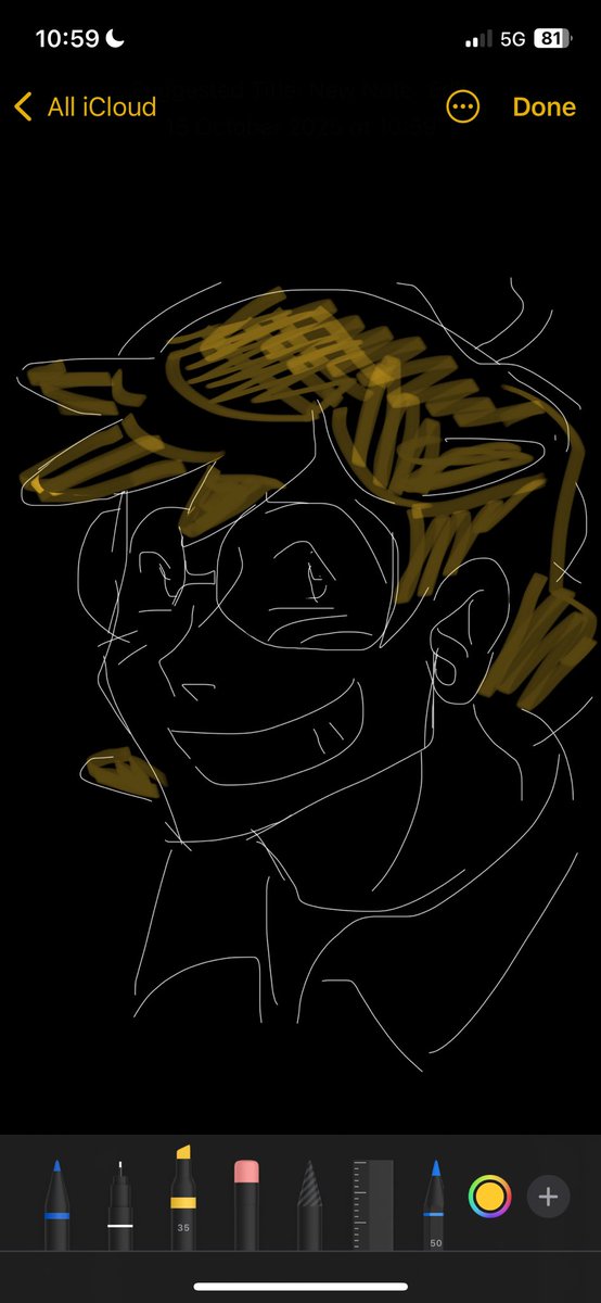 chudcucks's tweet photo. @ladybirdjam Happybirthdayyyy oomf here’s a clemony I drew in my notes app https://t.co/heroxKBQKL