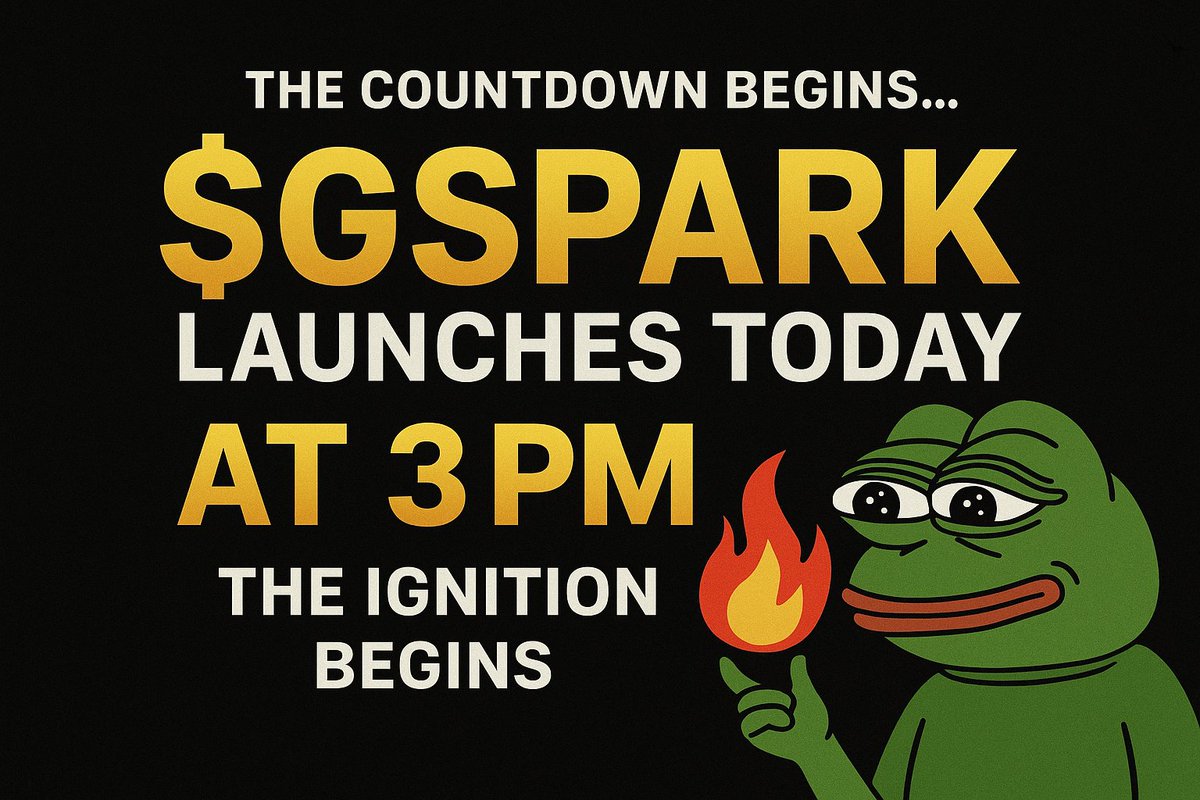 pepegigcoin's tweet photo. $GSPARK  the ignition coin powering the PepeGig movement  goes live today at 3 PM on https://t.co/uvlnwEN80v 
This isn’t just a meme, it’s a statement.
Built on trust, energy, and pure community power.
Get your wallets ready
The spark lights today 
#GSPARK #Pumpfun #CryptoLaunch https://t.co/nVRW1QmDhw