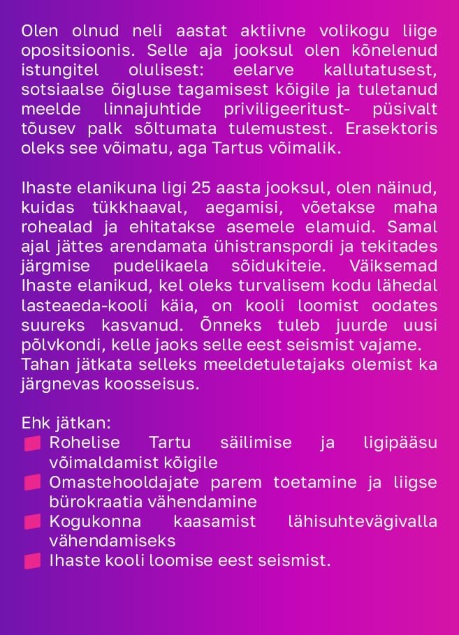 karladson's tweet photo. Ja neile teist kes plaanivad valida naist, soovitan Pillet. Ta oli esimene inimene, kes liitus mu loodud LGBTQ+ ja soolise võrdõiguslikkuse saadikuterühmaga https://t.co/sgxTDI9qTK