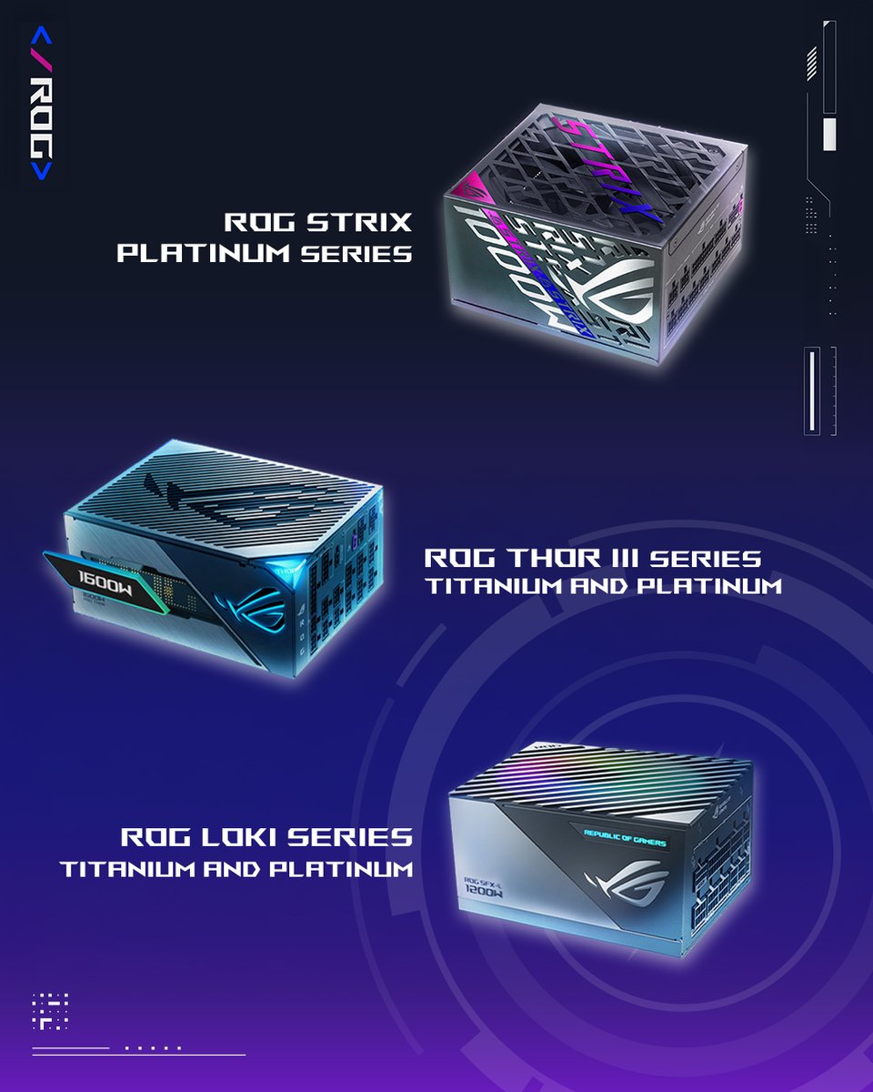 ASUS_ROGUK's tweet image. ASUS #ROG PSUs now feature upgraded etched PCIe 5.1(12V-2x6) cables help ensure rock‑solid stability and durability. ⚡ ​​

Choose your ideal PSU here👉 uk.rog.gg/psucalculator

#ROGStrix #ROGTHOR #ROGLoki