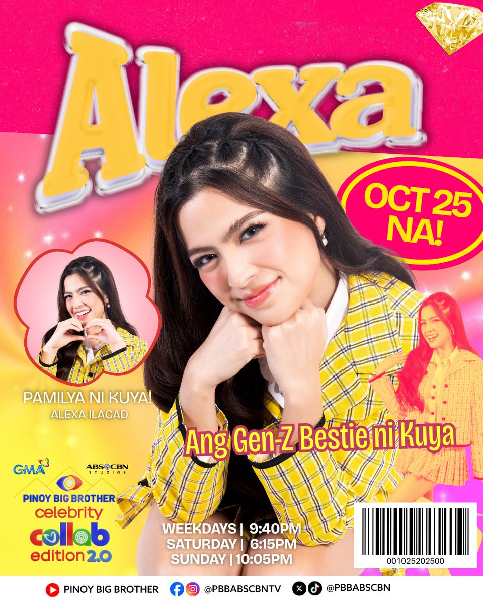 THERE ARE 20 REASONS WHY YOU SHOULD WATCH PBB COLLAB 2.0... ✨

At isa na nga diyan Ang Gen-Z Bestie ni Kuya, #AlexaIlacad! 😍 Samahan siya at ang Pamilya ni Kuya gabi-gabi sa pagbibigay ng exclusive update para sa inyo Team Online! ⭐️

PBB Celebrity Collab Edition 2.0!
Ngayon