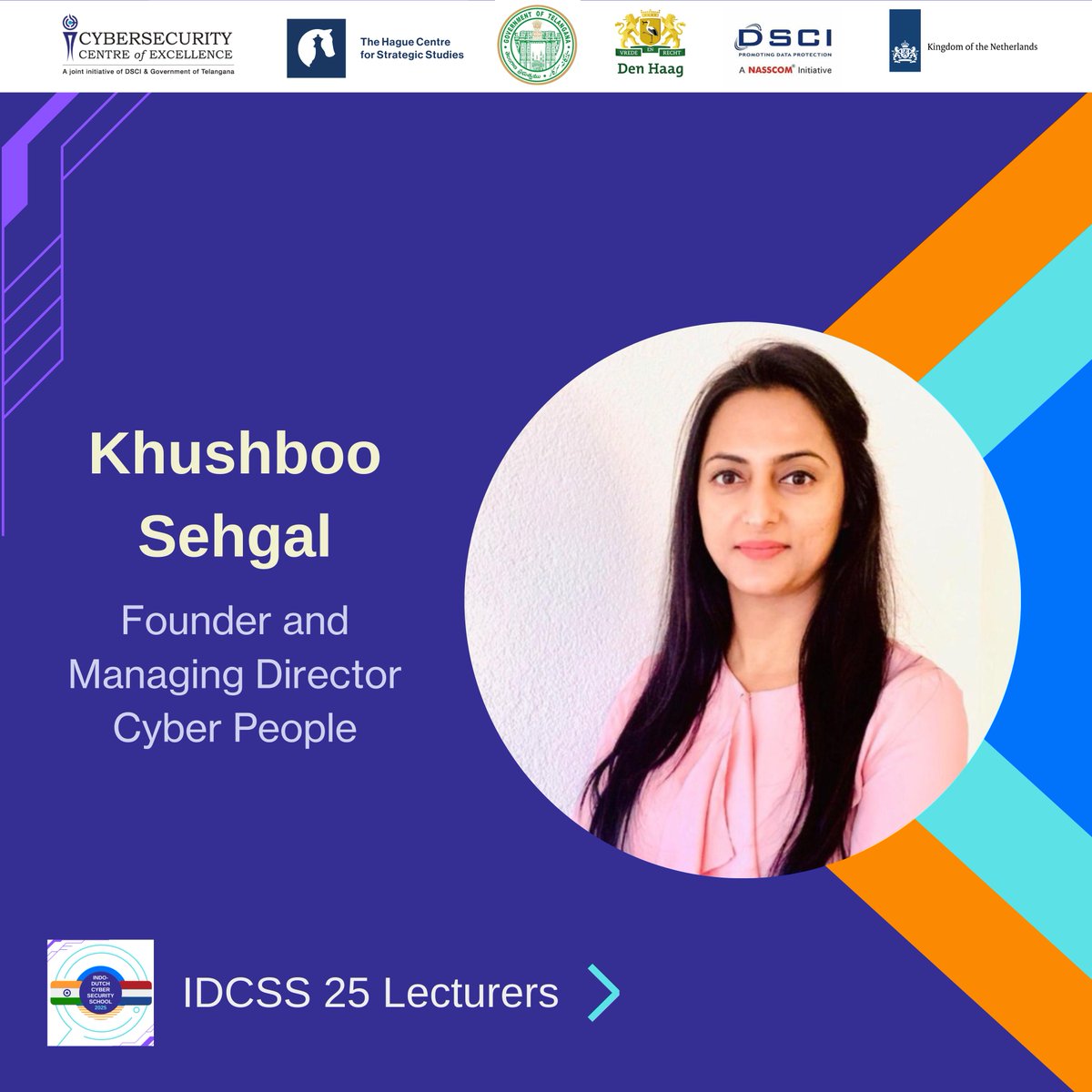IDCSS25's tweet image. A new day of IDCSS25 lectures are scheduled for today!
The 1st lecture is &apos;Cybersecurity Career Pathways&apos; by Khushboo Sehgal (Cyber People) &amp;amp; Gaurav Gupta (BlockVerse Institute).
They have a great opportunity for IDCSS participants, so make sure you don&apos;t miss this lecture!