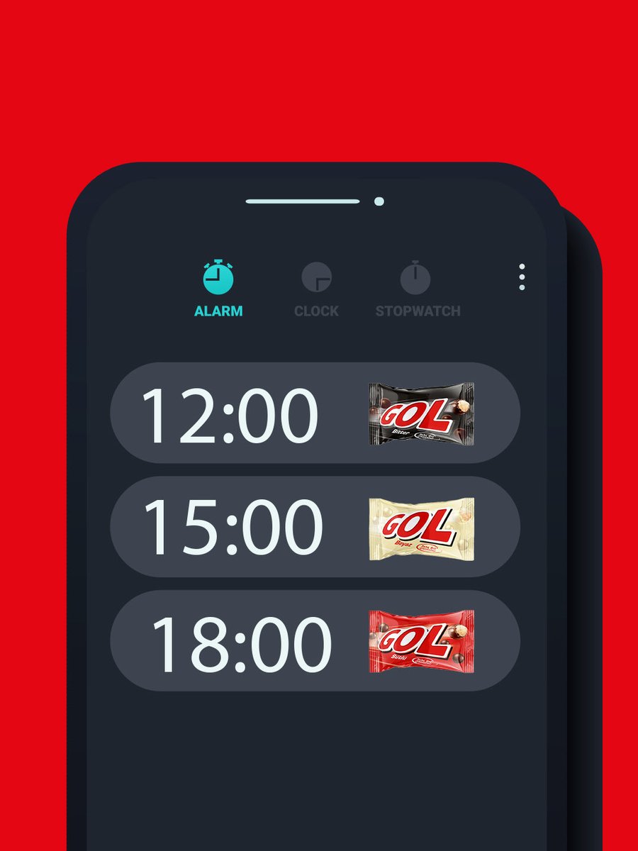 Alarm çalmadan da bilirsin…❤️
Tatlı atıştırmalık zamanı geldi mi, akla hep Gol lezzetleri gelir!😋

#Gol