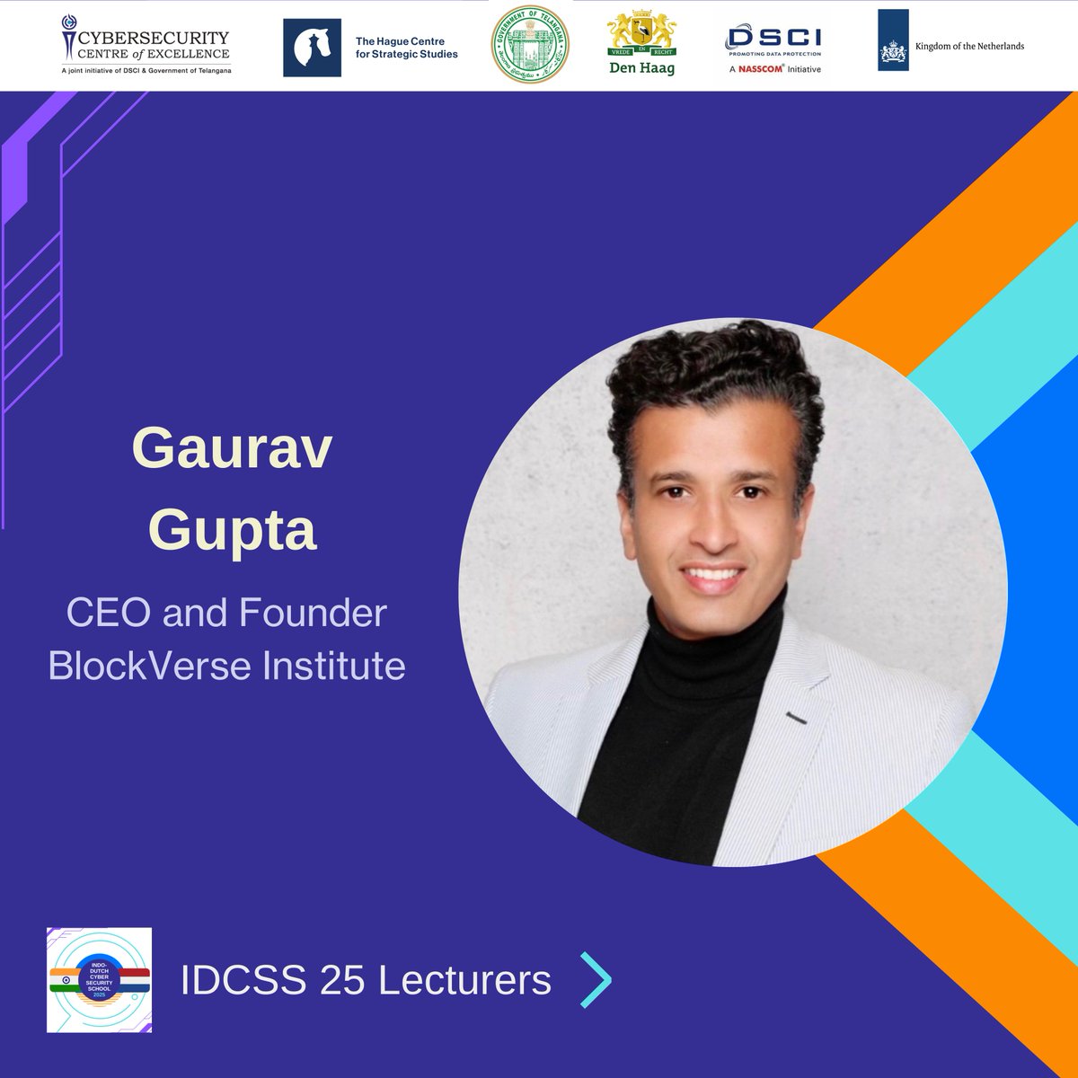 IDCSS25's tweet image. A new day of IDCSS25 lectures are scheduled for today!
The 1st lecture is &apos;Cybersecurity Career Pathways&apos; by Khushboo Sehgal (Cyber People) &amp;amp; Gaurav Gupta (BlockVerse Institute).
They have a great opportunity for IDCSS participants, so make sure you don&apos;t miss this lecture!