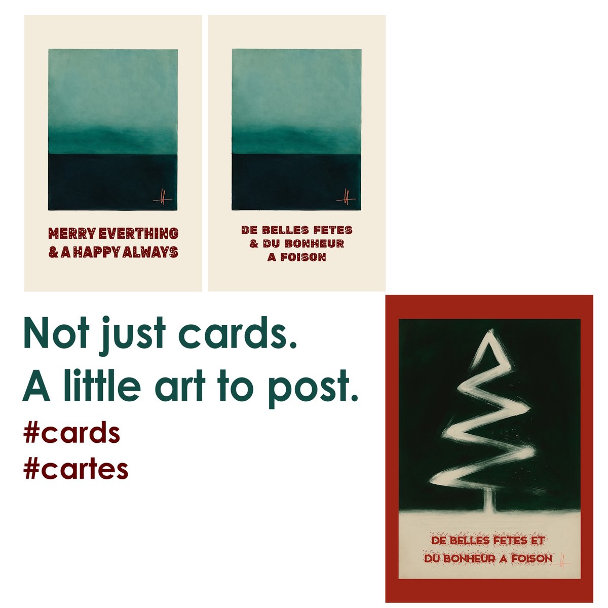 GracePegeron's tweet photo. Because even wishes deserve style.
https://t.co/N63QPte7OS

#ChristmasCards #NewYear2026#SeasonalArt #ContemporaryArt #LimitedEditionCards #ArtfulGreetings #CollectorStyle #CartesDeNoël   #ArtContemporain #ÉditionLimitée #CartesDeVœux #ArtÀEnvoyer #ArtDeVivre #Noël2025 #Vœux2026 https://t.co/9X9oyyAar1