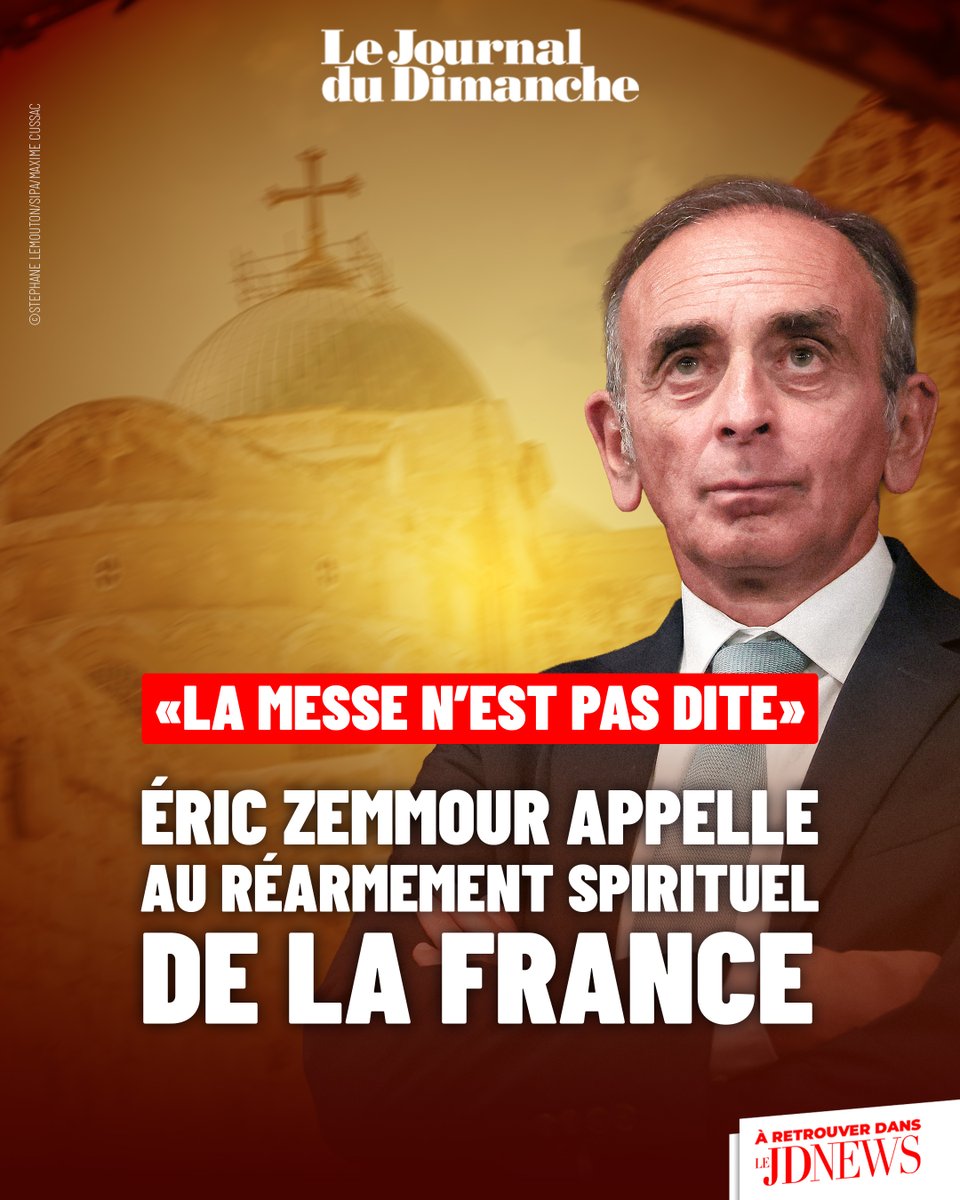 «La messe n’est pas dite» : Éric Zemmour appelle au réarmement spirituel de la France

🔗 Article JDNews : ow.ly/X5JM50XbA2u