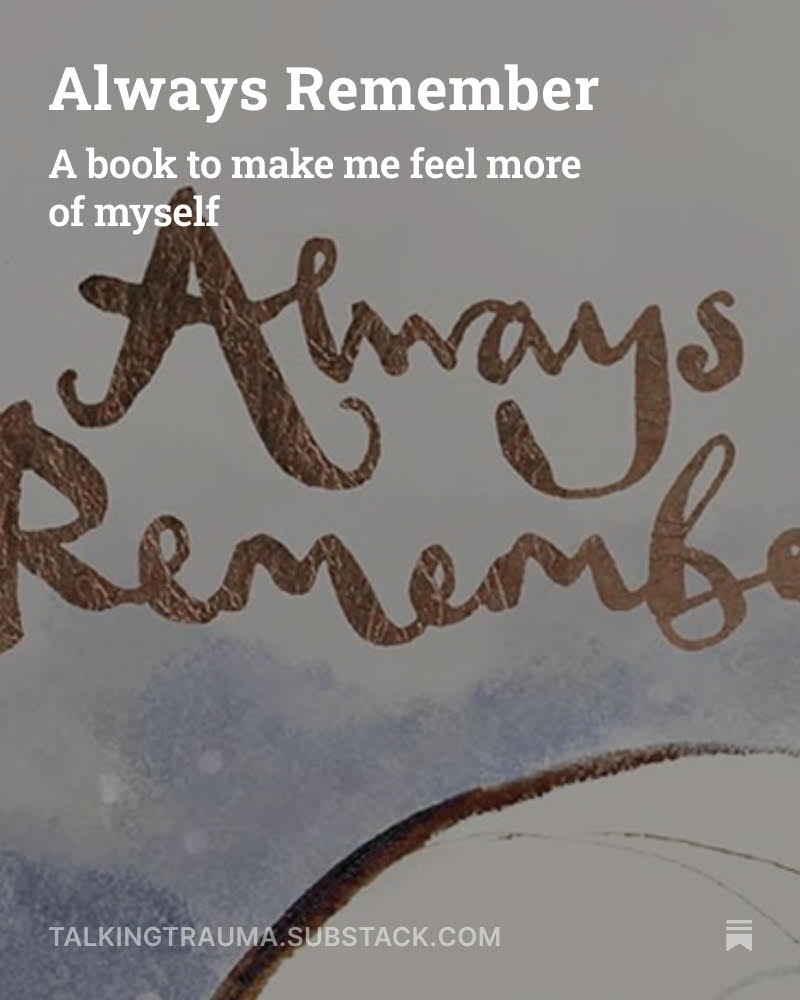 ✨ NEW BLOG ✨

<a href="/charliemackesy/">charlie mackesy</a>'s Always Remember is a tender meditation on kindness, loss &amp; love 💛

Through grief he reminds us — remember who you are, how loved you are, and that everything will be OK. 🌿

Read here 👉 talkingtrauma.substack.com/p/always-remem…

#KindnessMatters💫🐴