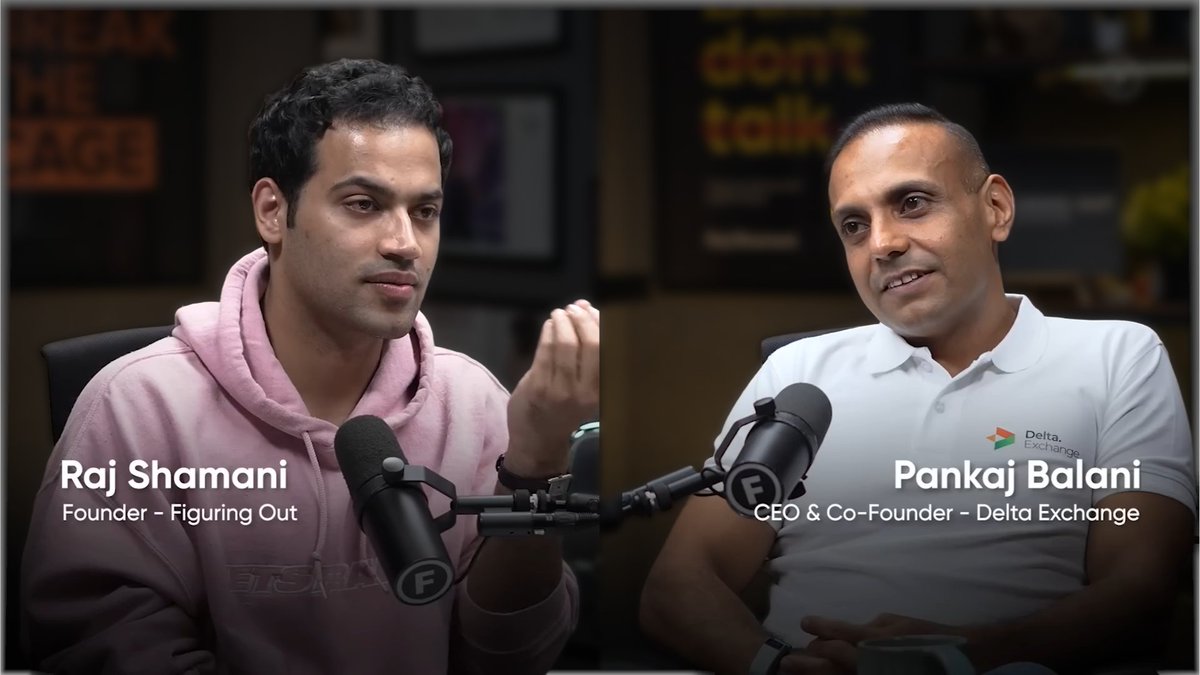 Money💰, Markets 📈 &amp; Opportunity 🚀

🧵 Pankaj Balani (CEO, Delta Exchange) <a href="/pankaj_delta_ex/">Pankaj Balani</a>  on Trading &amp; Crypto — Key Takeaways from his Podcast with Raj Shamani (Founder, Figuring Out) <a href="/rajshamani/">Raj Shamani</a> 

🎙️ Watch the full podcast! - youtu.be/gGzjvm4_Wq0?si…