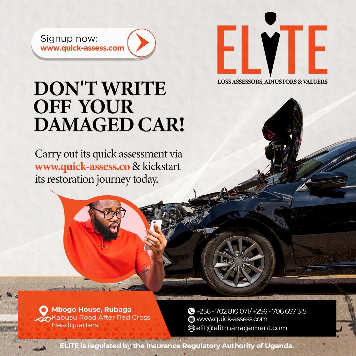 EliteAssessors's tweet photo. Your damaged car should not be a write off!
Visit https://t.co/cPszlfq81a for its assessment today.
#QuickAssess #VehicleAssessment https://t.co/VEbacjgQlg