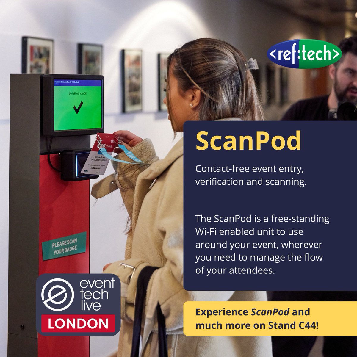 RefTechnology's tweet image. Let’s Talk About Your Next Event🤝
If you are an event organiser, make sure registration and badging are fully taken care of. We’ll be at #ETLLondon25 ready to discuss how we can assist you. Visit us on stand C44 to speak with our team.
#EventRegistration #Exhibition #RefTech