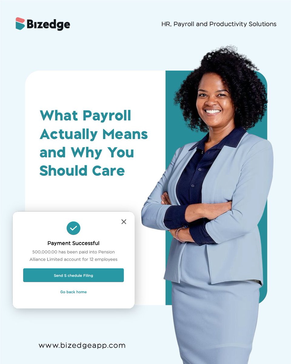 BizEdgeapp's tweet image. Payroll is more than just payday. It’s structure. It’s compliance. It’s trust.
When you get it right, your team thrives.
Let BizEdge simplify it for you. Signup now!

#payrollmatters #hrsimplified #bizedgehr #businesstips #smartpayroll #hrforgrowth