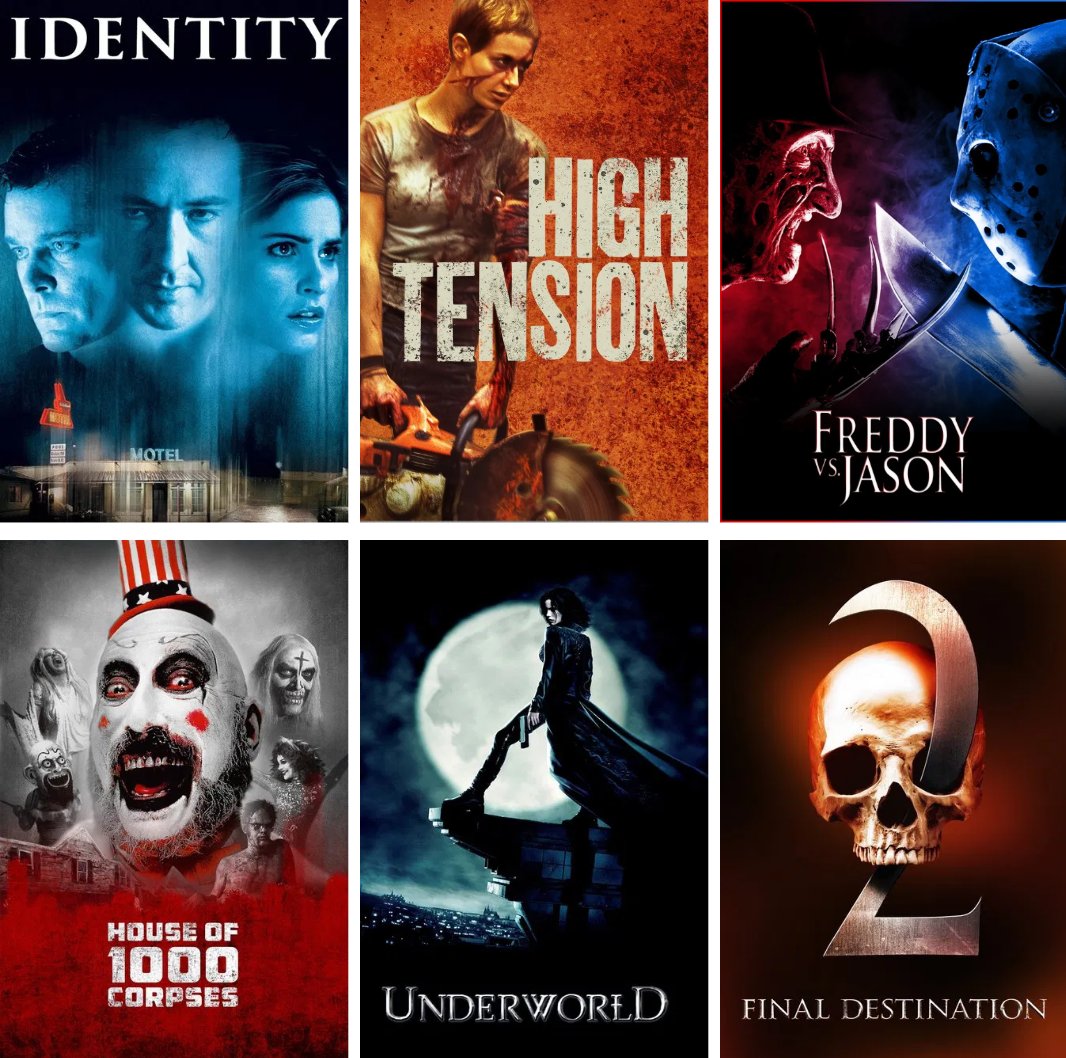 HorrorCarnival's tweet photo. What's your choice for the best 2003 movie of these six films? https://t.co/L79PLjYAkc