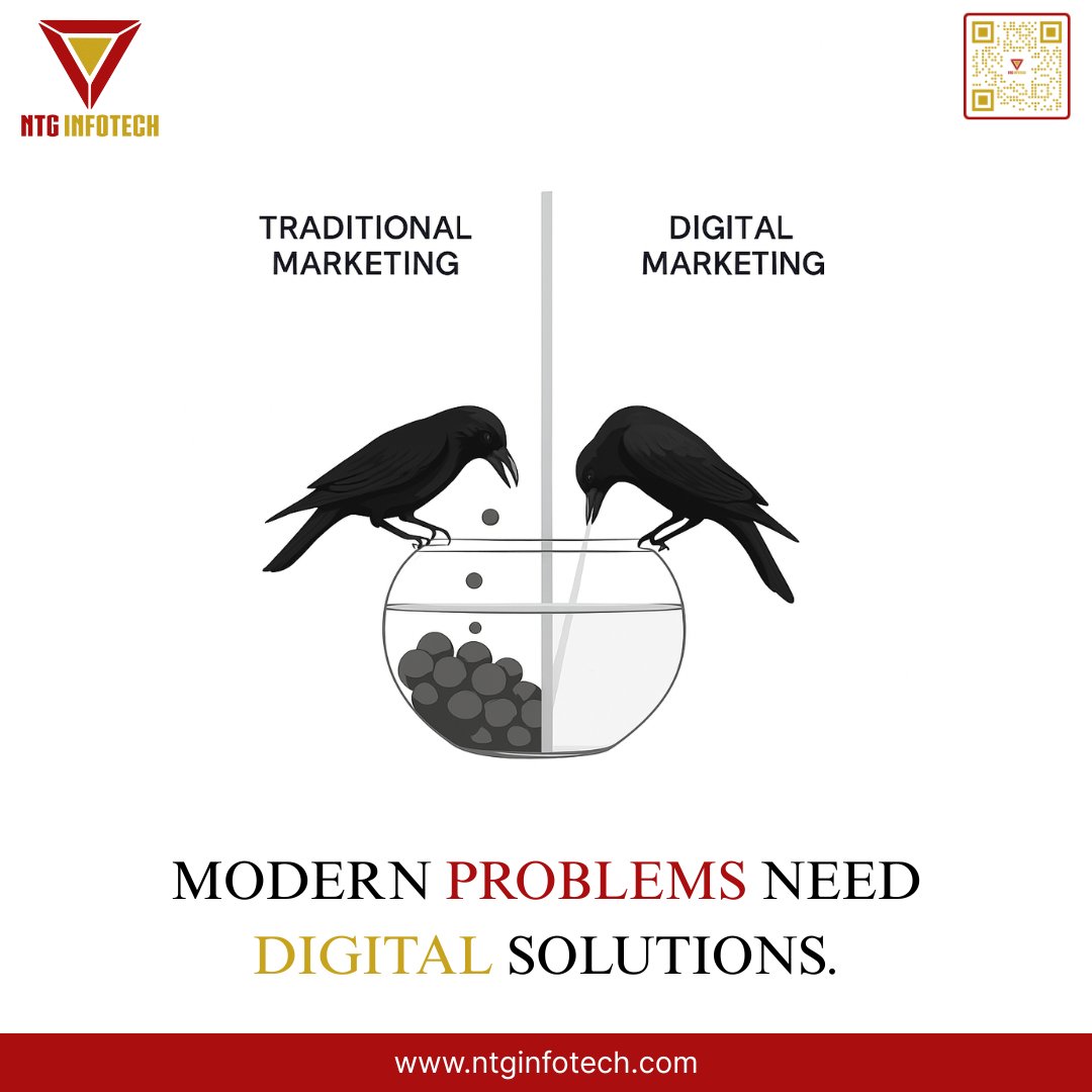 NtgInfotech's tweet photo. 🚀 Upgrade your strategy — from traditional to transformational!
Because in today’s age, Digital Marketing wins the game.
#DigitalMarketing #NTGInfotech #MarketingStrategy #ThinkDigital #DigitalGrowth https://t.co/re40abk3x0