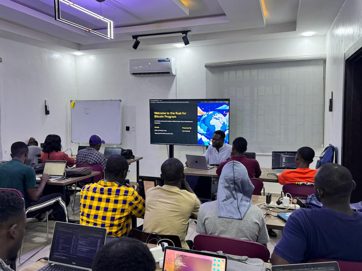 the_buidl's tweet image. Kicking off the #RustForBitcoin Builder Journey!
We had a memorable opening session @the_buidl as @Dv_nmd provided the overall scope of the program, introduced our incredible mentors. We had an engaging Q&A session, sparking curiosity around @Bitcoin fundamentals and @rustlang…