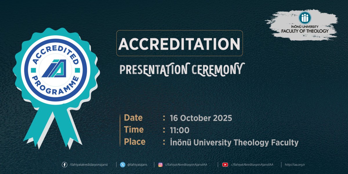 İlahiyat Akreditasyon Ajansı-İAA (@ilahiyatajans) on Twitter photo 