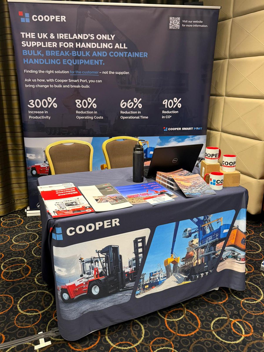 CooperSHGroup's tweet photo. We are at the British Ports Association Annual Conference &amp; Exhibition
If you’re attending, come and visit us in the exhibition hall &amp; say Hi and see how with Cooper Smart Port, we can find the right solution for you in bulk, break-bulk and container handling
#BPA2025TheHumber https://t.co/y6P7yLHanF