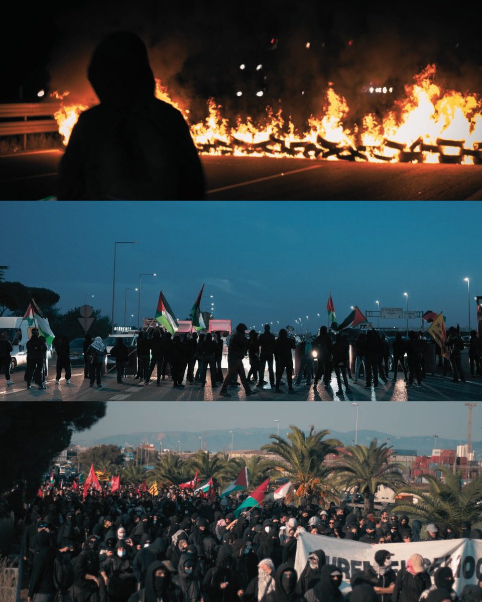 Arran_jovent's tweet image. 🔥 Piquets, talls i solidaritat contra el genocidi sionista i la complicitat dels nostres estats. El jovent i la classe treballadora ho aturem tot en vaga general! 

Des dels Països Catalans, amb Palestina fins a la victòria! 🇵🇸

#VagaGeneralPalestina #PalestinaLliure