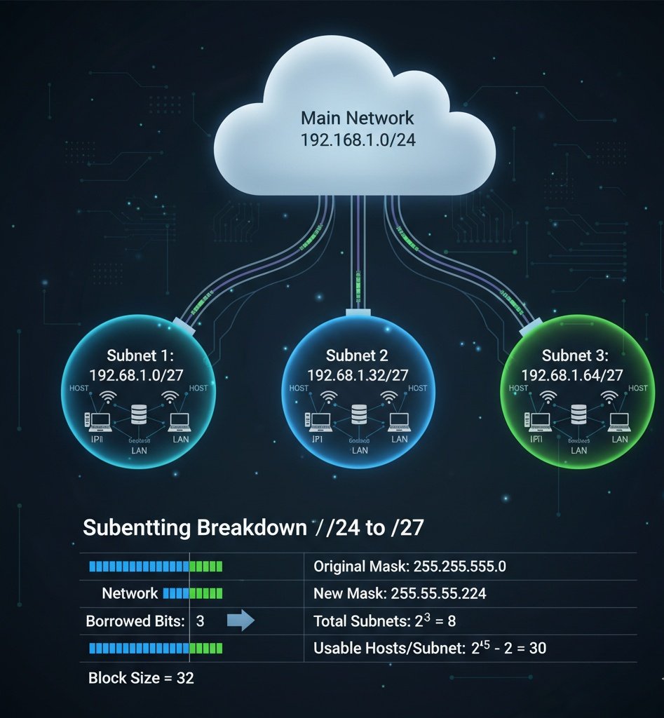NSholadoye's tweet image. IP Addressing/Subnetting
Stop dreading subnetting! 🤯 The trick is mastering the &quot;Magic Number&quot; (or Block Size) method.
Instead of binary conversions for every address, find the block size (256 - the last octet&apos;s subnet mask value) and just count up! 
#HCIADatacom  #IPAddressing