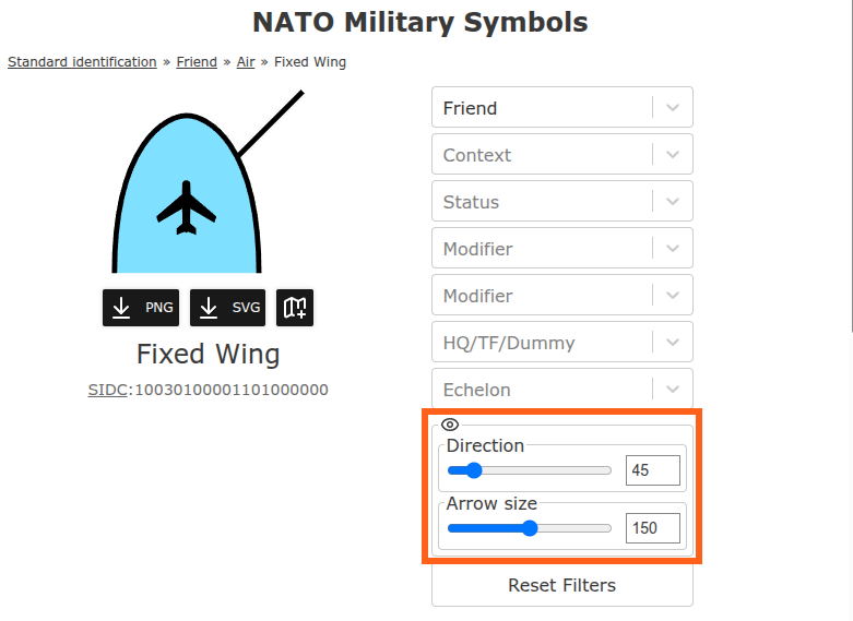 kmzmap's tweet image. In the military signs section (kmzmap.com/uk?mode=mil-si…), you can now set a direction arrow showing an object&apos;s movement. Adjust its angle and length to indicate direction and speed. #MilitarySymbology