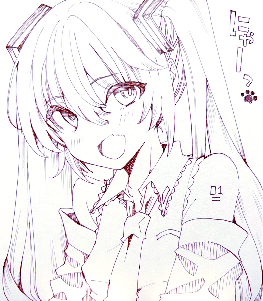 にゃーっ
#初音ミクイラスト