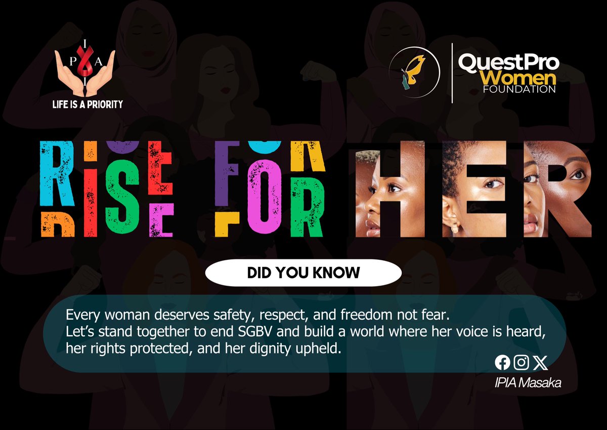 ipai256's tweet photo. Every woman deserves safety, respect, and freedom not fear. Because her life, dreams, and voice matter. Together, we stand strong to end SGBV and build a world where dignity wins.
#RiseForHer #IPIA #EndSGBV https://t.co/cKIiL6gxnb