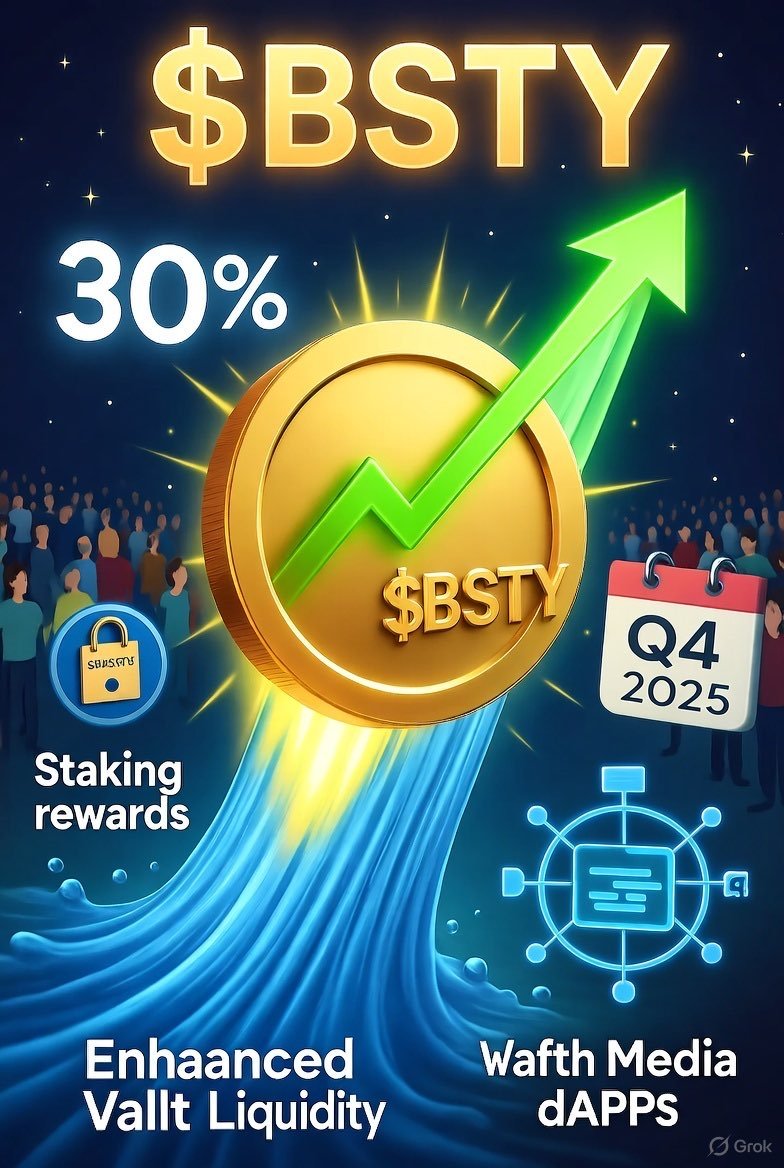 With enhanced liquidity today and planned features like staking and media dApps in Q4 2025, $BSTY is well-positioned for broader adoption. prlog.org/13105094-globa…