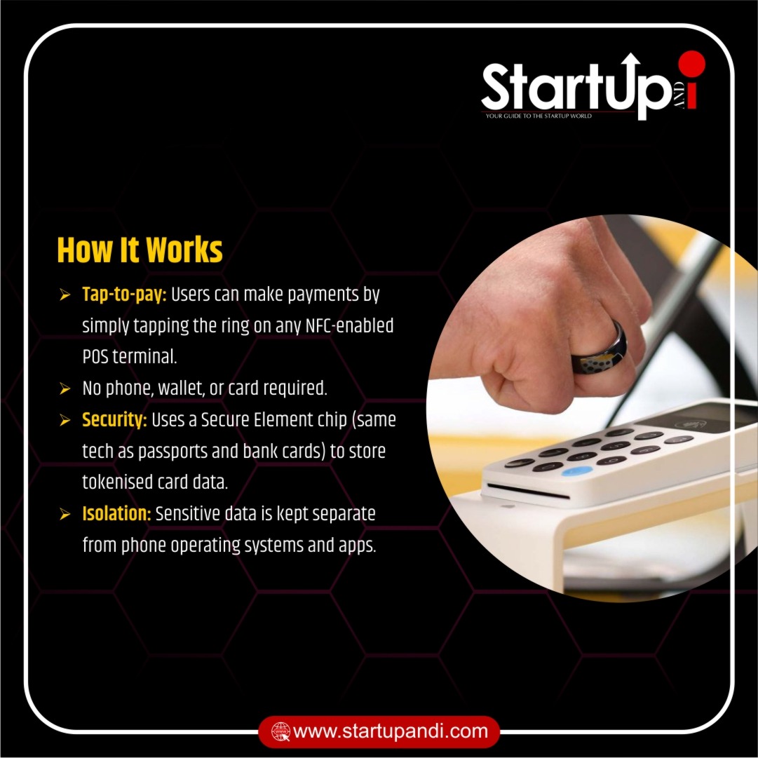 Startup_and_I's tweet image. Imagine making payments without ever reaching for your phone or physical cards; thanks to the groundbreaking “Ring One” smart ring, it’s now a reality! 

@Kumod2001 @ProfessorRana @rajeevkumar @prabhash @AarohiKeshav1 

#groundbreakinginnovation #piyushgoel #PMModi #startupindia
