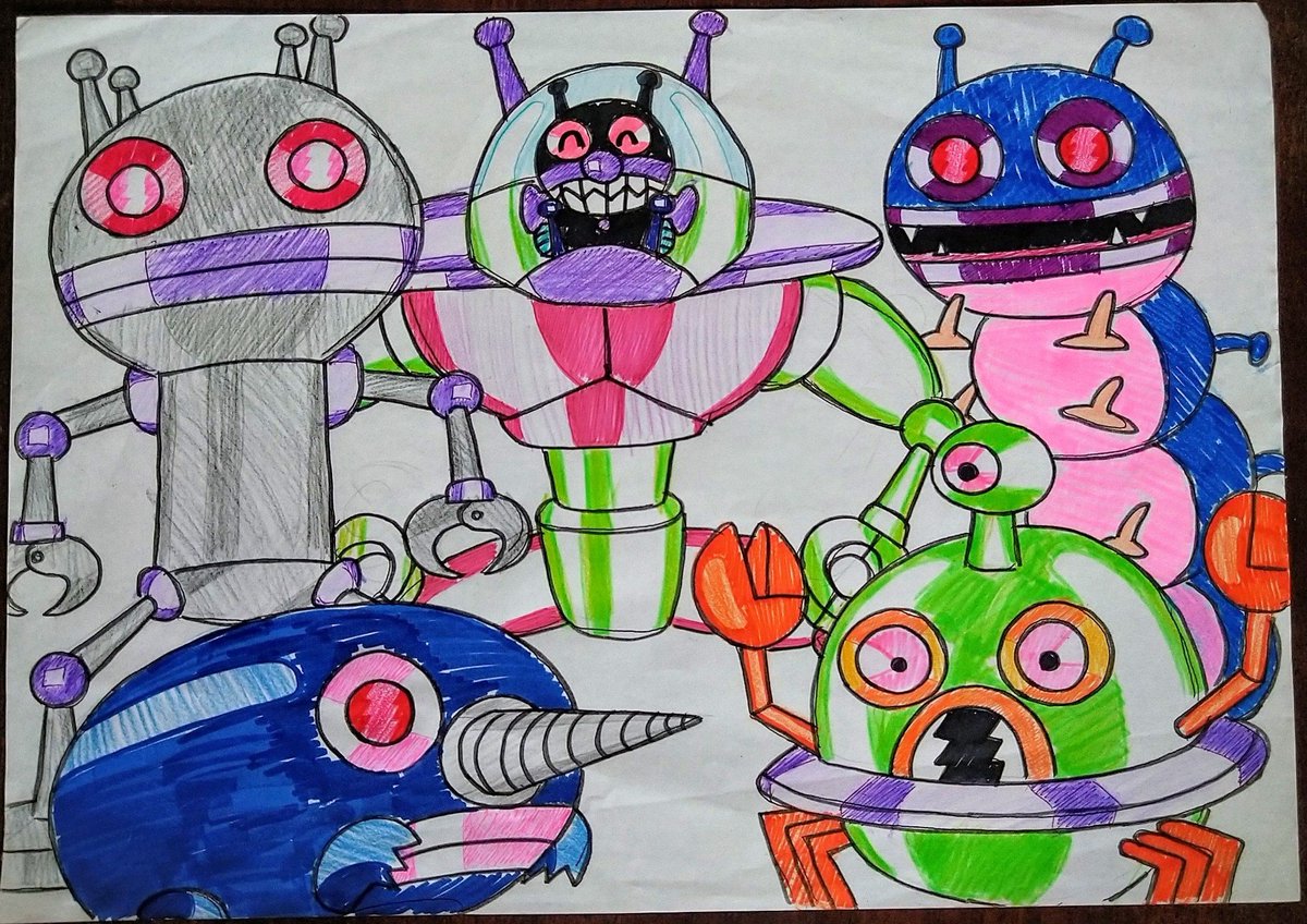 なぜロボットの絵ばかり描くのですか 私だと、バイキンメカ関連が