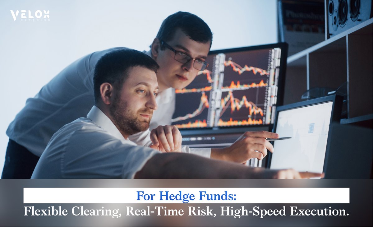 VeloxClearing's tweet photo. For hedge funds, rapid strategy deployment and risk visibility are essential. Velox provides flexible clearing and custody solutions, real-time margin and risk tools, and high-performance execution infrastructure to enable fast, controlled implementation of complex strategies. https://t.co/Hwn5Eag3LH