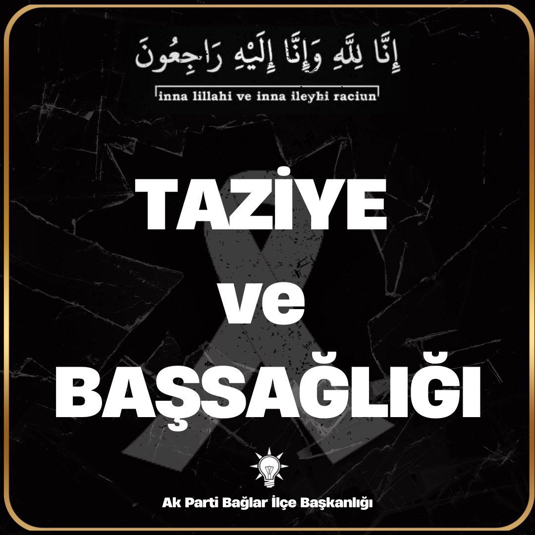 TAZİYE MESAJI

Bağlar İlçe Başkan Yardımcımız Sosyal Politikalar Birim Başkanımız Sayın Hamdullah Yaldız’ın abisi Abdurrahman Yaldız’ın vefatını derin bir üzüntüyle öğrenmiş bulunmaktayız.

Merhuma Allah’tan rahmet, kederli ailesine, yakınlarına ve sevenlerine sabır ve başsağlığı