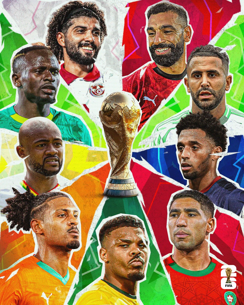 🌍⚽️ COUPE DU MONDE 2026 | 9 nations africaines ont validé leur billet ⬇️

🇿🇦 Afrique du Sud | 🇩🇿 Algérie | 🇨🇻 Cap-Vert | 🇨🇮 Côte d’Ivoire | 🇪🇬 Égypte | 🇬🇭 Ghana | 🇲🇦 Maroc | 🇸🇳 Sénégal | 🇹🇳 Tunisie.

Le continent rêve d’un nouveau parcours historique.
#WorldCupQualifiers