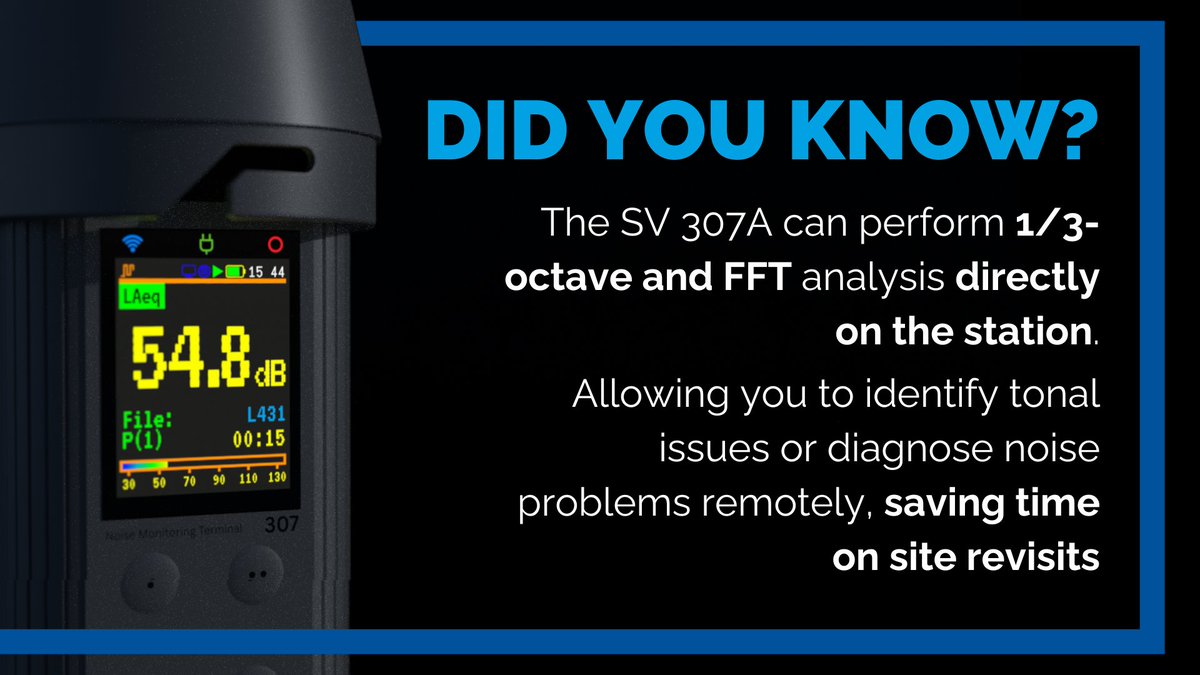 You can investigate tonal complaints or compliance exceedances from your desk, with full confidence in Class 1 data. 📊

Find out more about the SV 307A here - bit.ly/3xQyyvF
