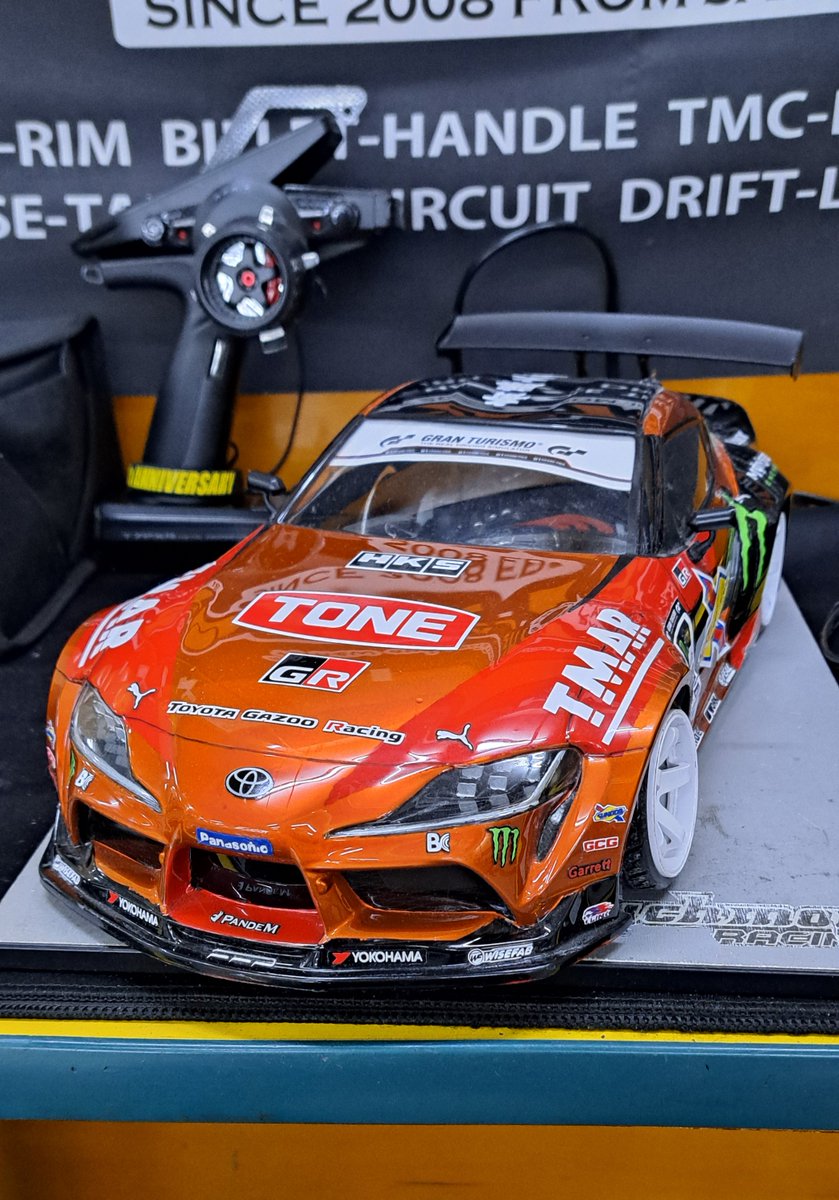 ＴＴ０２ＭＲＣ・ＭＲコンバージョン・水曜カスジャにてシェイクダウンしてきました！
ボディーをＧＰスポーツ180ＳＸ→A90スープラに変更し走らせてみました。モーターの位置が真ん中上にきて
左右のバランスが良くなったような気がする？