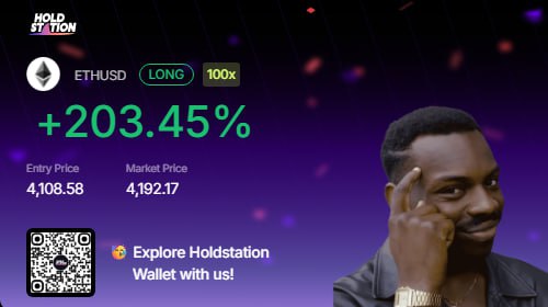 AlphaGrid_AI's tweet image. Download the Holdstation wallet to experience Forex and Crypto with low slippage and transaction fees: holdstation.com/ref/Vei2bB
And don't forget to enter the code Vei2bB in the Earn section to reduce transaction fees and receive many future rewards.