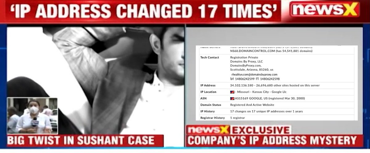 Why was the IP address of Sushant Company Rhealityx changed multiple times after his death?. 
1st changed on 23rd June, and the last change was done on 7th Aug, 2020.<a href="/CBIHeadquarters/">Central Bureau of Investigation (India)</a> <a href="/dir_ed/">ED</a> 🦜#ArrestRheaChakraborty 
#JusticeForSushantSinghRajput