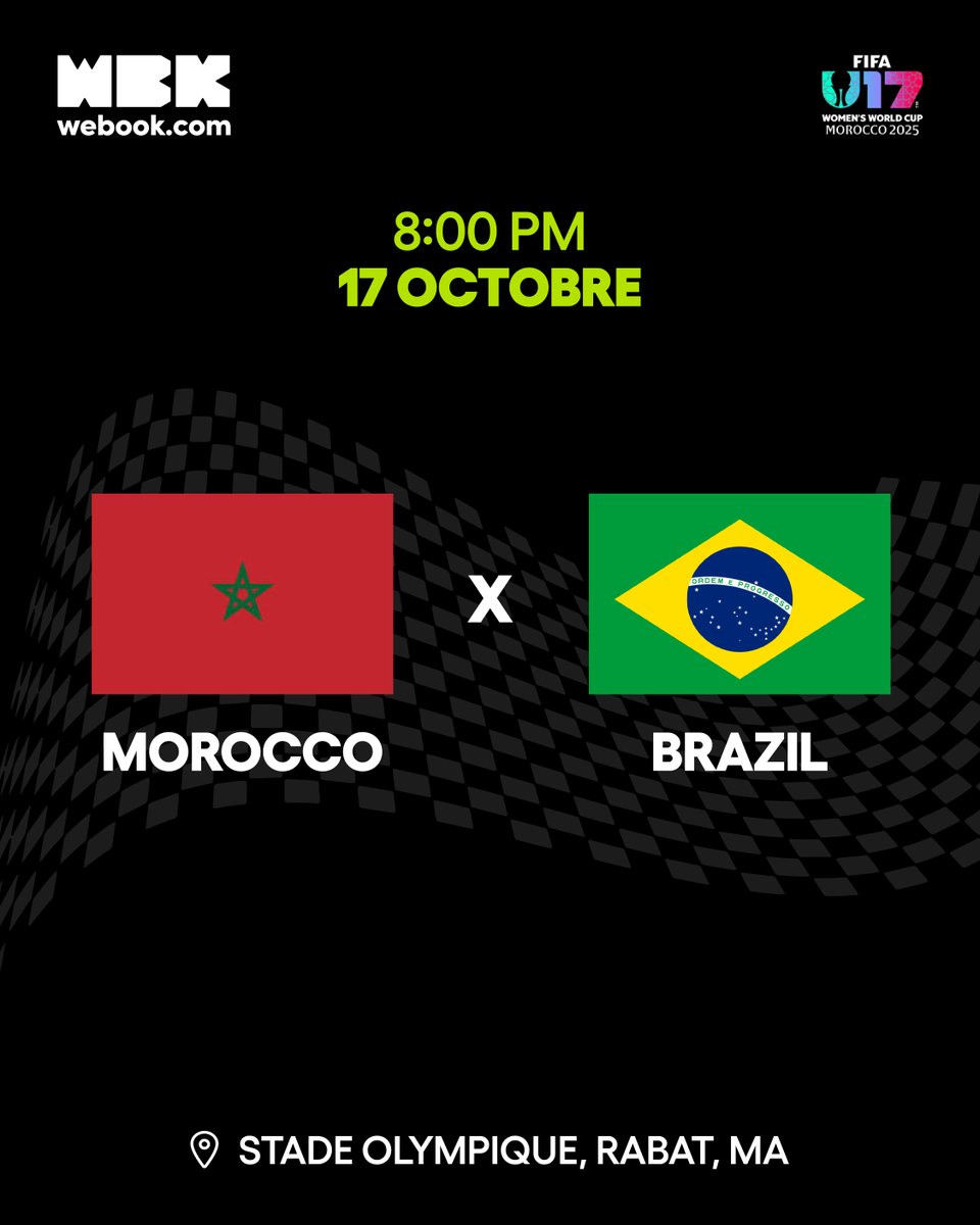 webookmar's tweet photo. Le compte à rebours est lancé 🔥:
Le 17 octobre, le football féminin écrit une nouvelle page avec WWC 2025.
https://t.co/P5m7wpSGa0
Ne manquez rien — vos billets sur https://t.co/uNRr0m7ZAd🎟️ https://t.co/iDHJEChGoj