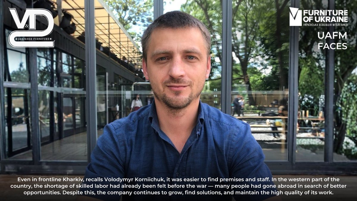 AssociationUAFM's tweet image. 💬 UAFM in Faces: a story by Volodymyr Korniichuk, Co-Owner of V&amp;amp;D.

🔗 Learn more in an interview with Volodymyr on our website via the link: uafm.com.ua/en/uam-v-oblyc…